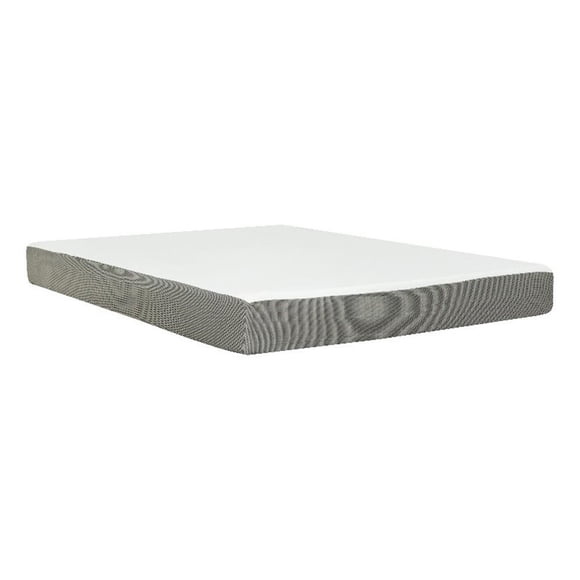 Pemberly Row 8" Gel Memory Foam Mattress - White Fabric Material