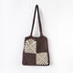 thumbnail image 1 of Zhuge Bolso de hombro tejido para mujer, bolso de mano tejido, bolso de mano tejido elegante para playa de verano, bolsos de hombro de 9,44 x 0,39 x 9,44 pulgadas (marrón), 1 of 4