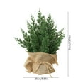 thumbnail image 3 of Christmas Tabletop Mini Tree 13" Green Xmas Pine Tree Christmas Decor with Burlap Pots for Home Indoor for Home Miniature Trees with Linen Base for Dining Table Kitchen Desk Home, 3 of 7