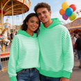 thumbnail image 2 of oqasdz Mens Sweatshirt Festival Striped Long Sleeve Hooded Pullover with Front Pocket Holiday Streetwear Versatile Casual Outdoor, 2 of 5