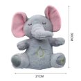 thumbnail image 5 of NIBOLOG Breathing Elephant Plush Toy - Music Light Washable Musical Animal Plushie Stuffed Comfort Doll Soother for Newborn Infants, 5 of 8