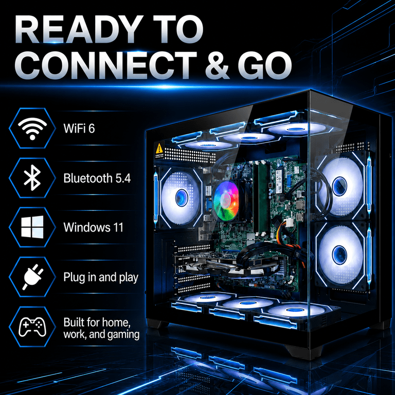 Prebuilt Gaming PC ,Intel i7-8700,GeForce RTX 2060 6GB,16GB RAM
