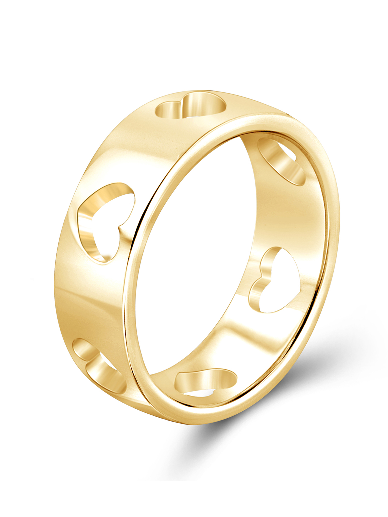 JewelersClub 14K Gold Plated Silver Heart Ring for Women | Dainty 14K Gold Plated Silver Promise Ring For Women | Silver Heart Ring For Women