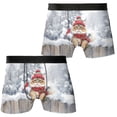 thumbnail image 3 of Playful Maine Coon Welcomes Winter Snowy Day with Cardinal Bird All Over Print Boxer Briefs Underwear for Men Dad Cat Lover Kitten Owner Gifts - 12017, 3 of 6