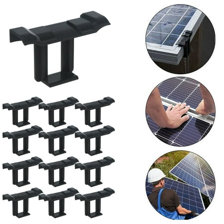 

BESHOM 30Pcs Solar Panel mud removal clip Water Drain Water Diversion Clip 30/35/40mm