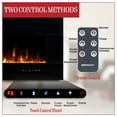 thumbnail image 4 of Northwest 50in Wall Mount Electric Fireplace with Bluetooth Speakers, Black, 4 of 9
