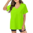 thumbnail image 1 of LSLJS Blouse de Mode pour Femmes à Manches Courtes Col en V Uniforme de Travail avec Poche, Blouses Médicales pour Femmes, 1 of 4