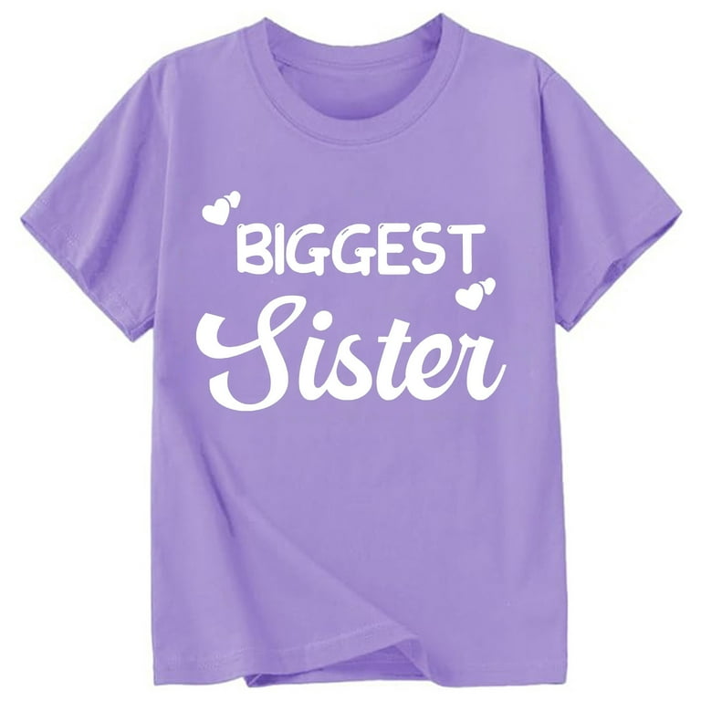 Big Sister Shirts for Girls Size 10-12 Toddler Little Sister