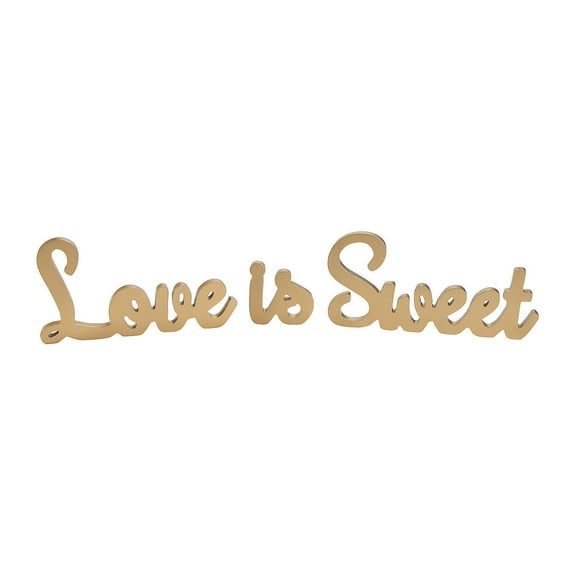 Love Is Sweet Gold Table Decor Set 3Pc - Home Decor - 3 Pieces