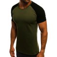 thumbnail image 4 of Mens Slim Camouflage Print Shirts Sports Fitness Short Sleeve Camo Patchwork T-Shirt Crewneck Shirt Tops, 4 of 5