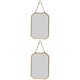 thumbnail image 1 of 2 Uds Espejo de Tocador Espejos Dorados de Hierro Soledad espejo colgante, 1 of 6