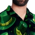 thumbnail image 5 of Saint Patrick's Day Men's Short Sleeve Hawaiian Shirt Button Down Poplin Beach Casual Printed Unisex Summer Tops, 5 of 6