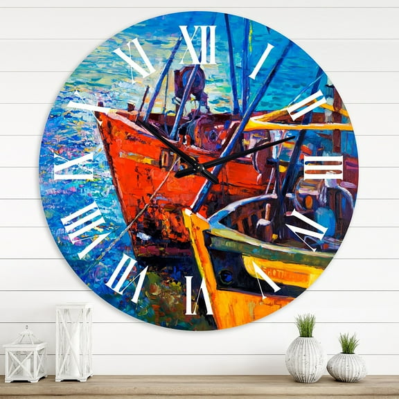 Designart 1 in Quartz Coastal Wall Clock