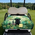 thumbnail image 2 of COEQINE Golf Cart Seat Protector with Fold Design & Carry Handle, Quilted Universal Fit 51.2x30.3 Inch for EZGO/Yamaha/Club Car 2-Seaters, 4 Pocket, St Patricks Day Black Cat Clover Green, 2 of 8