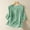 Mint Green, variant on Outfmvch Linen Shirts for Women 3/4 Length Sleeve Womens Tops Retro Tops for Women Womens Embroidered Top Embroidered Shirts for Women Gauze Tops for Women Cotton Blouses for Women Beige L
