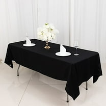BalsaCircle 60" x 102" Rectangular Cotton Wedding Tablecloth Linens Black