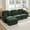 Green, variant on Mintazer 105" Chenille Cloud 3-Seater Modular Sectional Sofa with Movable Ottoman & Round Pillows, L-Shaped Ergonomic Sofa Couch for Living Room, Apartment, Cream