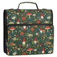 thumbnail image 5 of FORMRS Zipper Binder with Shoulder Strap 2-inch Ring 500 Sheet Capacity File Bag, Forest Mushroom Pattern, 5 of 5