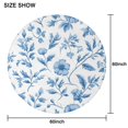 thumbnail image 6 of Blue Pioneer Flower Round Tablecloth 60" X 60",Wrinkle Wipeable Table Cloth for Kitchen Dining Room Picnic Patio Party, 6 of 6