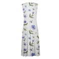 thumbnail image 6 of Ruyang Casual Dresses for Women, 2024 Womens Summer Wrap V Neck Sleeveless Maxi Dress,Trendy Boho Floral Dress Beach Sundress, 6 of 6