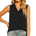 thumbnail image 6 of Beach Vacation Clothes for Women Cleavage Tops for Women Chambray Top Top Thick Strap Band 13 Memory Girl Crop Tops Cute Summer Design Your Own Sock Cowl Neck Summer Black 2XL, 6 of 8