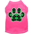 thumbnail image 5 of Pet Dog  Cat Shirt Screen Printed, "Argyle Paw Emerald Green", 5 of 8
