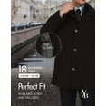 thumbnail image 4 of Adam Baker Men's Coat, Wool Coat, Wool Blend Classic Fit Overcoat - Top Coat with Bib, Big & Tall Sizes, Formal & Casual Coat, 4 of 8
