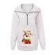 thumbnail image 4 of Moda mujer Casual cuello vuelto manga larga suelta camiseta otoño blusa pulóver Tops Pompotops FGAJ21531, 4 of 8