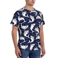 thumbnail image 2 of Vsdgher Angry Shark Print Men's Dry Fit Mesh Athletic Shirts Moisture Wicking Tennis T-Shirt Tops, 2 of 9