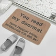 thumbnail image 4 of You Read My Doormat Front Door Mat Rubber Non Slip Backing Funny Welcome Mat Indoor Outdoor Rug 23.6 in(W) X 15.7 in(L), 4 of 5