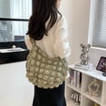 thumbnail image 3 of Bolso de mano tipo nube plisado, bolso de mano de gran capacidad, estilo nicho, bolso de burbujas, bolso de hombro informal para mujer, 3 of 6