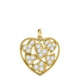 thumbnail image 2 of 0.25 Carat Natural White Diamond With Heart-In-Heart Beautiful Design Heart Shape Pendant Crafted In Rose White and Yellow Gold With 18 Box Chain Gold Plated Over 925 Sterling Silver For Women, 2 of 5