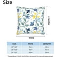 thumbnail image 5 of Yellow Blue Floral Throw Pillow Covers 20x20 Inch Set of 2 Spring Sage Green Pillow Covers Farmhouse Flowers Leaves Outdoor Pillowcase Square Cushion Covers for Home Sofa Bedroom, 5 of 6