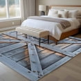 thumbnail image 4 of Farmhouse Wood Grain Area Rugs 5'x7', Washable Small Throw Rugs for Laundry Room Playroom, Vintage Country Barn Gate Textured Indoor Outdoor Rug Non-Slip Low Pile Carpet Runner Reversible Floor Mats, 4 of 8