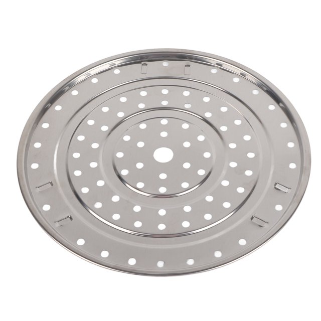 Plateau à vapeur en acier inoxydable, cuiseur de cuite à la vapeur, étagère de support pour chauffage uniforme et rapide, support en V détachable, surface lisse, trous