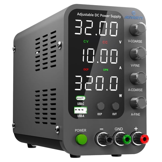 Fuente de alimentación DC Jesverty SPS-3010V 0-32 V 0-10 A con USB y tipo C