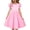 Pink#9527, variant on Girls Dress Flutter Sleeve Summer A Line Dresses for Girl Solid Color Lightweight Loose Fit Casual Pleated Sundress