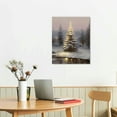 thumbnail image 2 of ONETECH Christmas Wall Art Home Decor Santa Claus Reindeer with Sleigh Poster Canvas Print Christmas Tree Pictures Winter Wall Decor Gallery Living Room Bathroom Room Aesthetic, 2 of 4