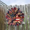 thumbnail image 6 of 4th of July Wreath 18in,American Flag Star & Ribbon Wreath for Front Door,Patriotic Wreath for Independence Day,Labor Day & Veterans Day, 6 of 8