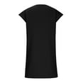 thumbnail image 4 of SEMPAI Summer Dress for Women Summer Dresses Short Sleeve Round Neck Solid Knee-Length Womens Dresses Summerdresses for Women 2024 Workout, 4 of 6