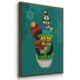 thumbnail image 3 of Christmas Penguin Gifts - Framed Gallery Wrapped Holiday Canvas - 25 x 37 - Rosewood Frame, 3 of 8