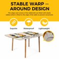 thumbnail image 4 of Easter Eggs Table Cloths for 3 Foot Rectangle Tables, Rabbit Spring Botanical Wildflowers Bunny Beige Patio Waterproof Elastic Fitted Tablecloths, Washable Rectangular Table Cover for Camping, 4 of 8