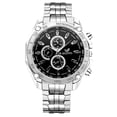 thumbnail image 2 of Montre Homme Mode Horloge Acier Inoxydable Décontractée Habillée Poignet Cristal Bijoux, 2 of 8