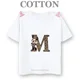 thumbnail image 3 of Camiseta de algodón con el alfabeto de Disney Mickey de la A a la Z, moda de verano para niños y niños, camisetas informales de cuello redondo y manga corta, 3 of 5