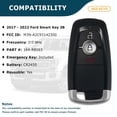 thumbnail image 4 of AKS KEYS Replacement for Ford Smart Key 3 Buttons That Uses FCC M3N-A2C93142300 - 315 MHz, 4 of 6