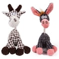 thumbnail image 3 of Squeaky Plush Dog Toys Pack for Puppy, 3 Pack Durable Stuffed Animal Plush Chew Toys with Squeakers, Cute Soft Dog Toys for Teeth Cleaning, for Small Medium Large Dogs, 3 of 8