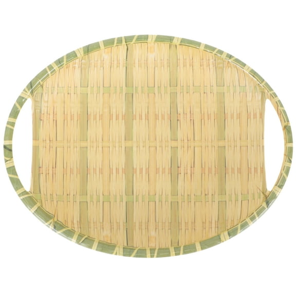 TABLZONE Elegant Beige Food Serving Tray for Kitchen Use with Wide Uses and Synthetic Material 9.8 inches