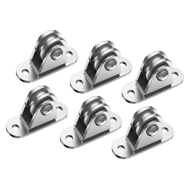 yuksok Pulley Block Fixed Pulley for Clothesline DIY Projects Rope Cable Cord Guide 6 Pack