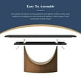 thumbnail image 6 of POVISON 94"Hobart Modern Minimalist Dining Table For 8-10, Black Rectangular Matte Sintered Stone Tabletop, Bronze Carbon Steel Leg, 6 of 15