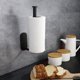 thumbnail image 4 of Soporte adhesivo para papel higiénico, montaje en pared para baño, cocina, soporte de almacenamiento de toallas plateado, dorado y negro, estante de pañuelos de acero inoxidable,Dispensador de rollos,, 4 of 4